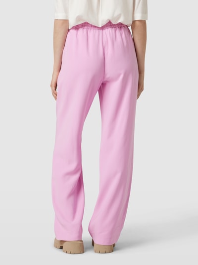 comma Casual Identity Joggingbroek van viscosemix met tunnelkoord Roze - 5