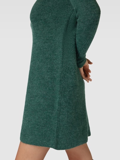 Only Sukienka z dzianiny z golfem model ‘ONLJANA’ Butelkowy zielony melanż 3