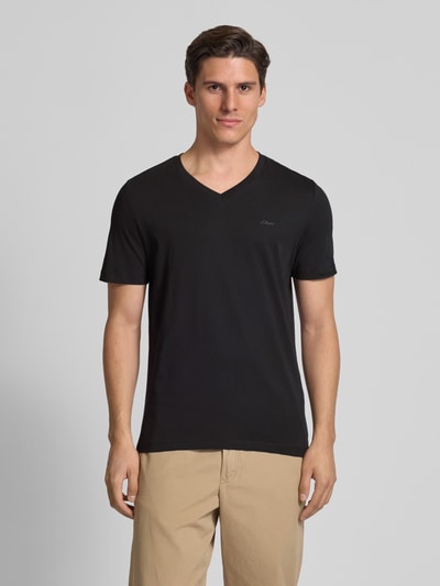 s.Oliver RED LABEL Regular Fit T-Shirt aus reiner Baumwolle Black 4