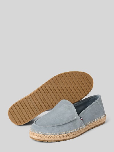 Tommy Hilfiger Loafer aus Wildleder mit Seil-Sohle Hellblau 4