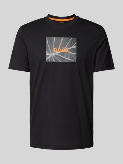 BOSS Orange T-Shirt mit Label-Print Modell 'Injungle' Black 2