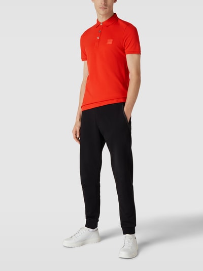 BOSS Orange Slim Fit Poloshirt mit Label-Detail Rot 1