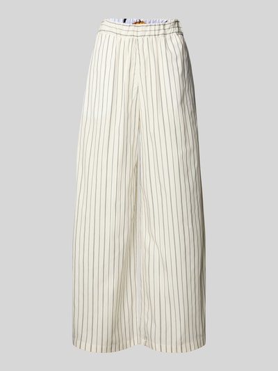 MAX&Co. Wide Leg Stoffhose mit Eingrifftaschen Modell 'GITANE' Ecru 2