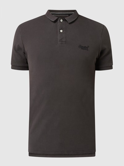 Superdry Katoenen poloshirt  Antraciet gemêleerd - 2