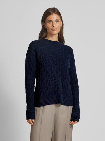 Christian Berg Woman Kaschmirstrickpullover mit Rundhalsausschnitt Dunkelblau 4