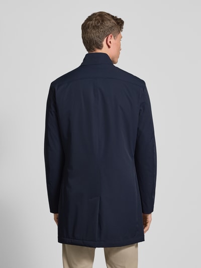 MCNEAL Lange jas met opstaande kraag en steekzakken Donkerblauw - 5