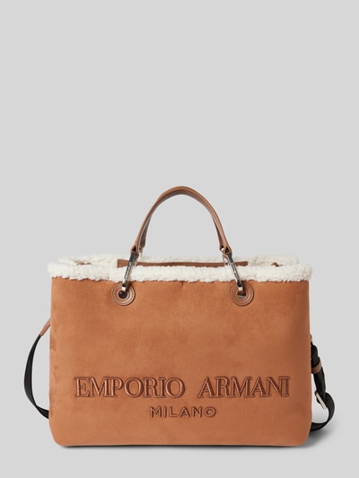 Emporio Armani Shopper met labelstitching, model 'MYEA' Camel - 2