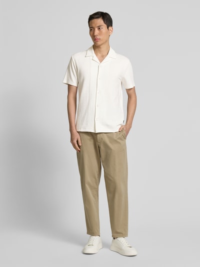 Strellson Regular fit vrijetijdsoverhemd met structuurmotief, model 'Filip' Offwhite - 1