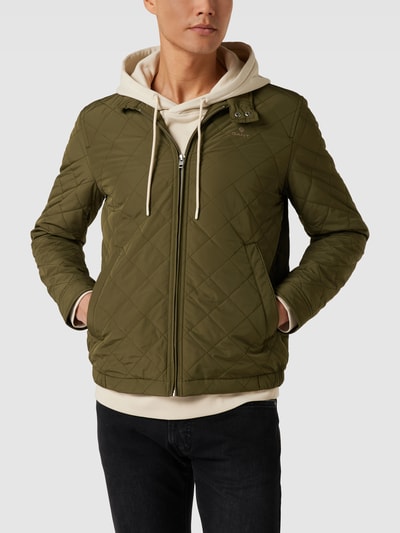 Gant Jacke mit Label-Stitching Oliv 4