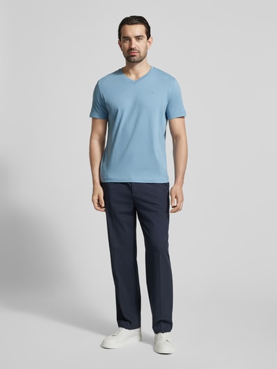 Tom Tailor Regular Fit T-Shirt aus reiner Baumwolle Rauchblau 1
