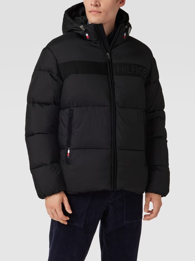 Tommy Hilfiger Gewatteerd jack met labelprint, model 'LOFT' Zwart - 4