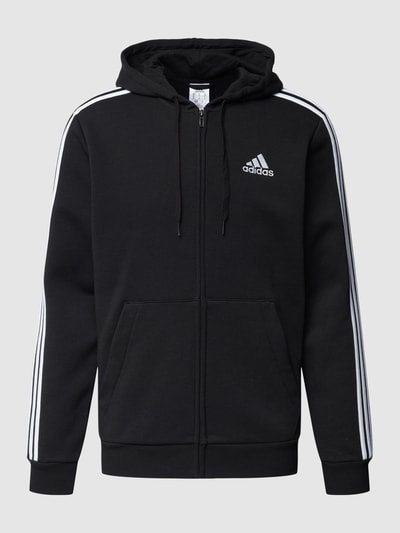 ADIDAS SPORTSWEAR Bluza rozpinana z paskami logo Czarny 2