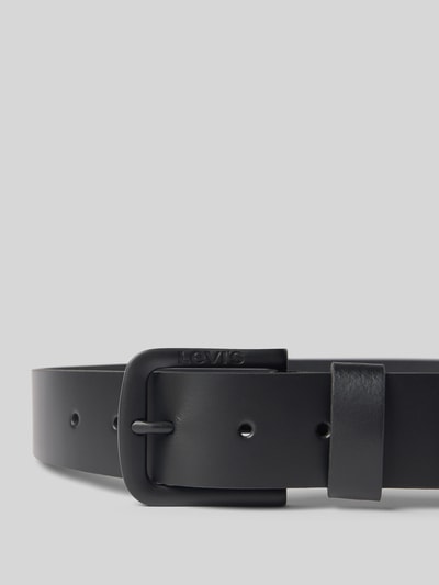 Levi's® Leren riem met labeldetail, model 'CAVIAR' Zwart - 2