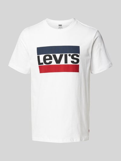 Levi's® T-shirt met labelprint Wit - 2