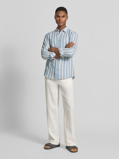 Tom Tailor Koszula casualowa o kroju regular fit z czystej bawełny Szaroniebieski 1