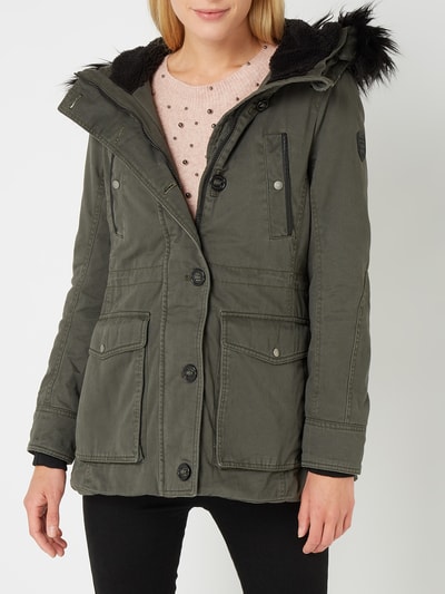 Vero Moda Outdoor Parka ze sztucznym futrem – watowana Oliwkowy 3