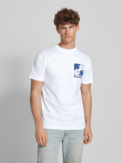 Ellesse T-shirt met labelprint, model 'IMPRONTA' Lila - 4