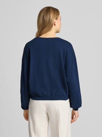 American Vintage sweatshirt met verlaagde schouders model 'SONOMA' Marineblauw - 5