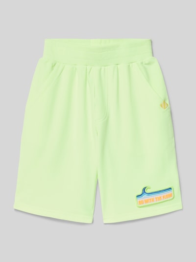 Produktfoto, Regular Fit Shorts mit Motiv-Patch von BILLIEBLUSH, czysta bawełna, krój regular fit, naszywka z motywem, elastyczny pas, wpuszczane kieszenie, szerokość w rozmiarze 116: 25 cm, długość wewnętrzna nogawki w rozmiarze 116: 20 cm