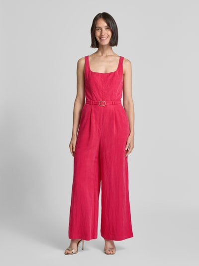 MANGO Jumpsuit mit Taillengürtel Modell 'LIONELA' Rot 4