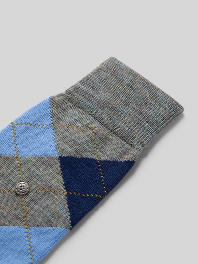 Burlington Socken aus Schurwoll-Mix Modell 'EDINBURGH' Mittelgrau Melange 2