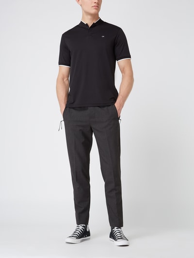 CK Calvin Klein Regular Fit Poloshirt mit Stehkragen  Black 1