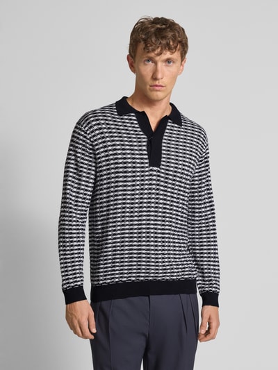 Emporio Armani Regular Fit Wollpullover aus Schurwolle mit Umlegekragen Weiss 4