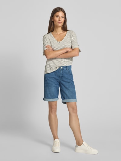 MAC Regular fit korte jeans met steek- en achterzakken Lichtblauw - 1