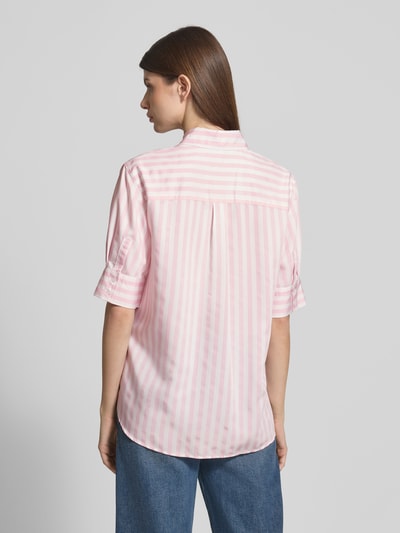 Brax Relaxed fit overhemdblouse van viscosemix met 1/2-mouwen, model 'Vic' Lichtroze - 5