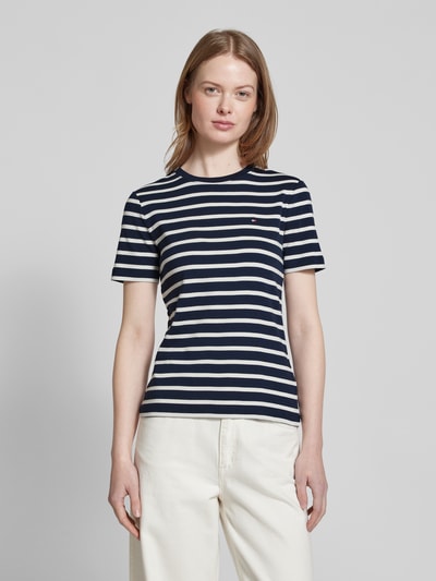 Tommy Hilfiger Slim Fit T-Shirt mit Label-Detail Marine 4