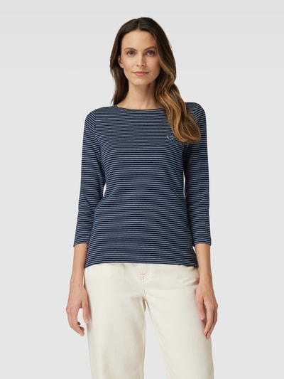 Tom Tailor Longsleeve mit Streifenmuster und 3/4-Arm Marine 4