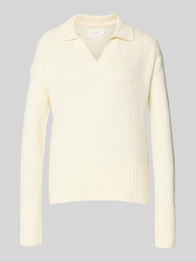 Fynch-Hatton Strickpullover mit V-Ausschnitt Ecru 2