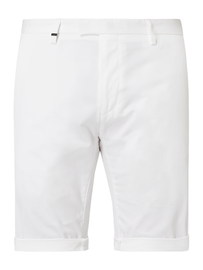 HUGO Slim Fit Chinoshorts mit Stretch-Anteil Modell 'Glen' Weiss 2