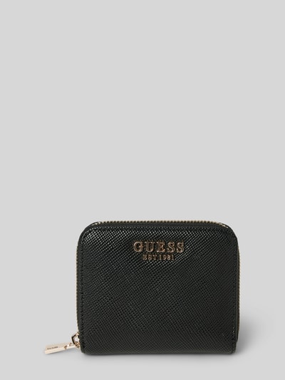 Guess Portemonnaie mit Strukturmuster Modell 'LAUREL' Black 1