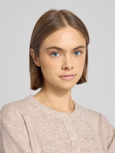 Only Loose fit gebreid jack met knoopsluiting, model 'SIMONI' Offwhite - 3