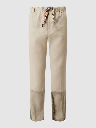 DANIELE ALESSANDRINI Joggingbroek van linnen Beige - 2