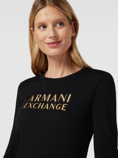 ARMANI EXCHANGE Longsleeve mit Label-Print Black 3