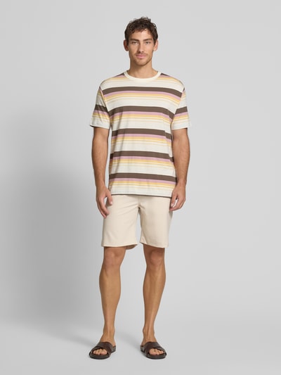 Casual Friday Regular Fit Shorts mit elastischem Bund Modell 'Samos' Sand 1