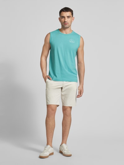 Tom Tailor Tanktop met labelprint Lagune - 1