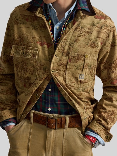 Polo Ralph Lauren Relaxed Fit Hemdjacke aus reiner Baumwolle Beige 4