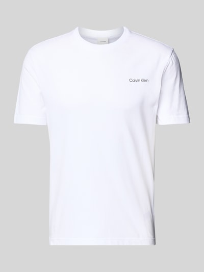 CK Calvin Klein T-Shirt mit Label-Print Weiss 2