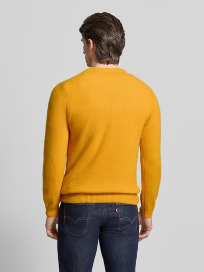 Casual Friday Oversized Strickpullover mit gerippten Abschlüssen Senf 5