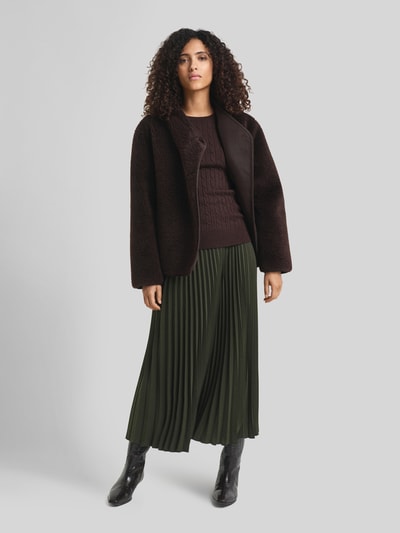 GANT Regular Fit Pullover aus Baumwoll-Mix mit Logo-Stitching Mittelbraun 1
