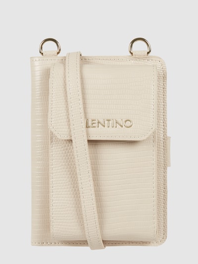 VALENTINO BAGS Handytasche in Metallic-Optik  Ecru 1