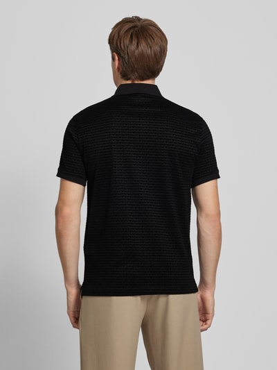 Emporio Armani Regular fit poloshirt met labelprint Zwart - 5