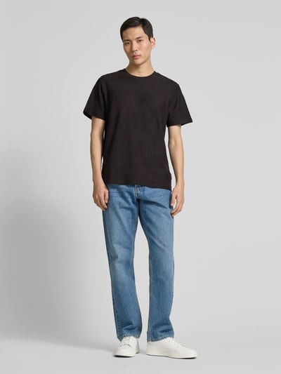 JOOP! Jeans T-shirt met structuurmotief, model 'Ismet' Zwart - 1