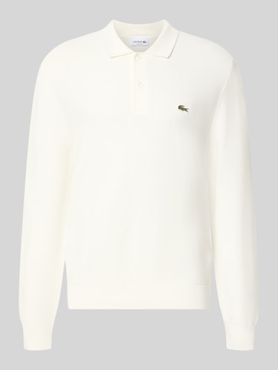 Lacoste Regular Fit Poloshirt aus reiner Baumwolle Offwhite 1
