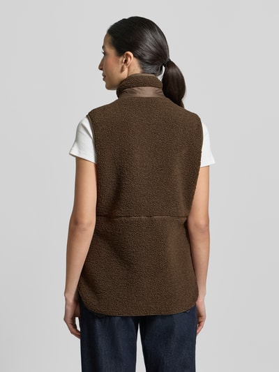 Didriksons Fleecebodywarmer met opstaande kraag Model 'SIV' Donkerbruin - 5