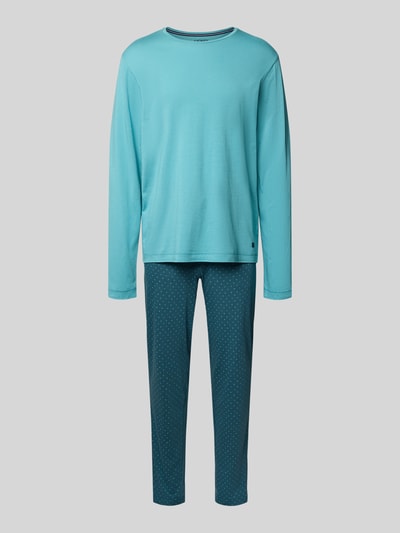 Jockey Pyjama met ronde hals Turquoise - 1