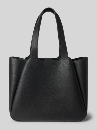 HUGO torba shopper z detal z logo Czarny 3